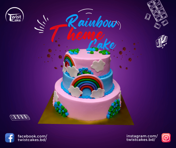 Rainbow Theme Cake